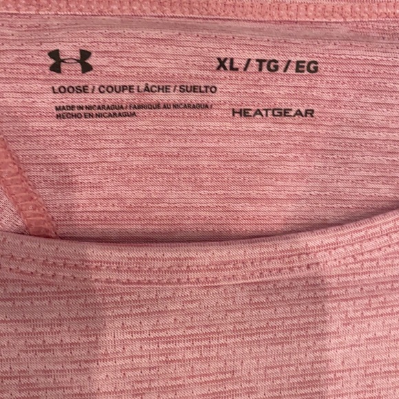 NWT Pink Under Armour XL ShortSleeve Open Back Top - Picture 2 of 8